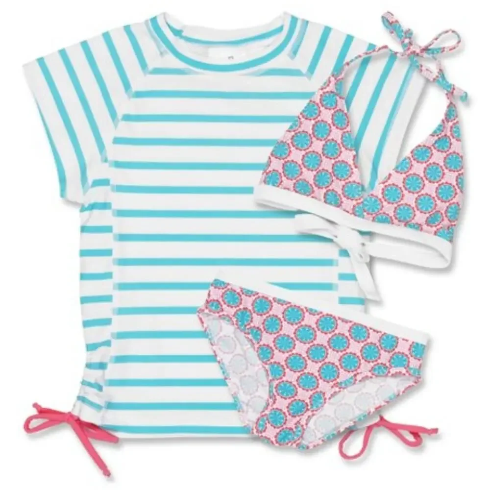 SNAPPER ROCK 3 Pc Bikini Set SPF UPF 50+ Size 2